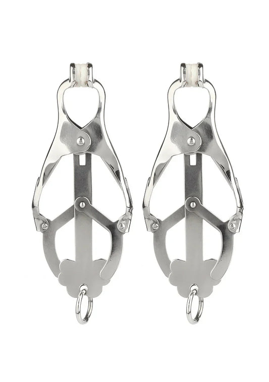 Squeezer Nipple Clamps W Ring by Mr. Steel - Happytoys Sexshop: Toys for Feeling Happy & Easy 😊 - Discreet geleverd