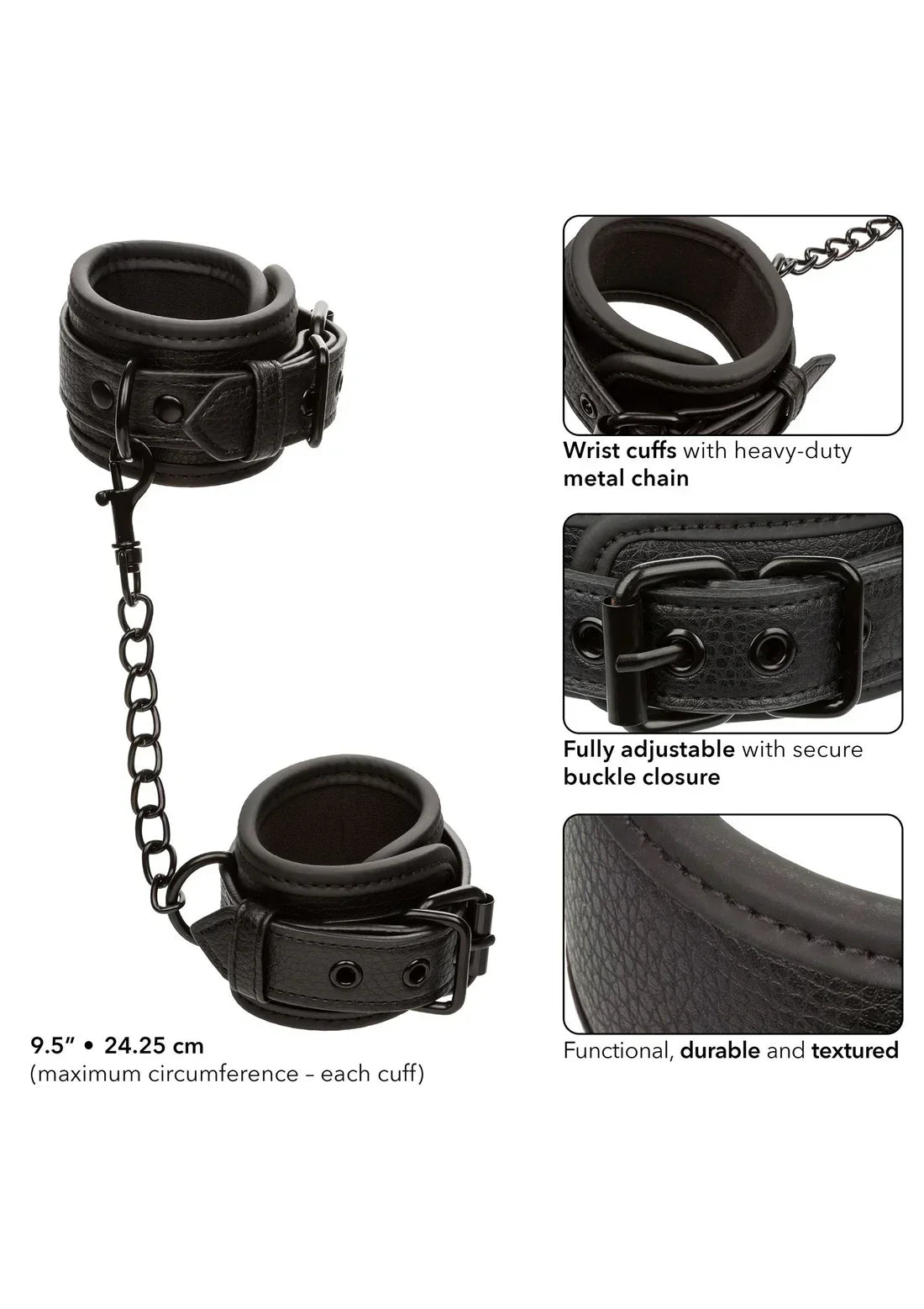 Bestel: Nocturnal Wrist Cuffs by CalExotics - bij Happytoys.nl, happytoys.be, Happytoys.ae: erotische sex webshop | liever Happy dan Easy ⭐⭐⭐⭐⭐