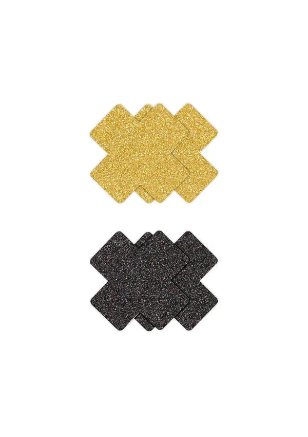 Bestel: Pasties Glitter Cross 2 Pair by NS Novelties - bij Happytoys.nl, happytoys.be, Happytoys.ae: erotische sex webshop | liever Happy dan Easy βββββ