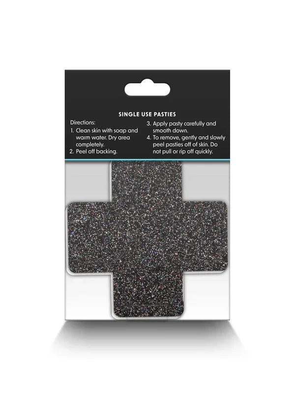 Bestel: Pasties Glitter Cross 2 Pair by NS Novelties - bij Happytoys.nl, happytoys.be, Happytoys.ae: erotische sex webshop | liever Happy dan Easy βββββ