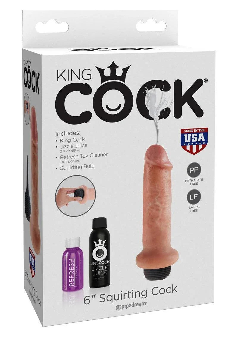 Pipedream King Cock Squirting Cock 6' - Happytoys Sexshop: Toys for Feeling Happy & Easy 😊 - Discreet geleverd