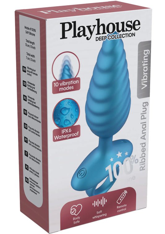 Ribbed Anal Plug Vibrating + Remote @ Playhouse