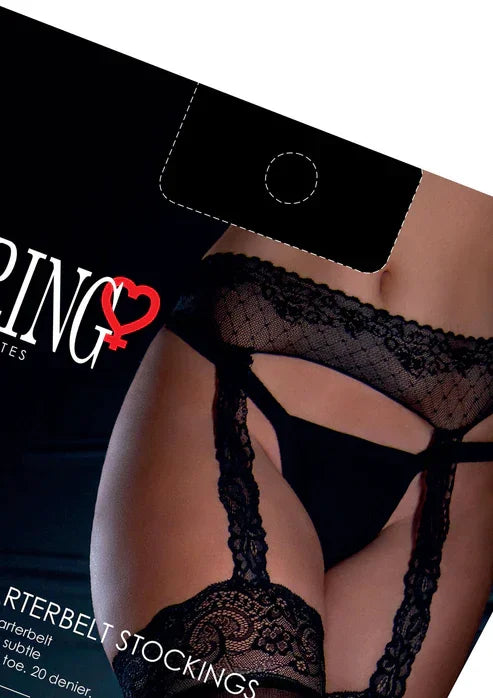 Satin Touch Garterbelt Stockings by Daring Intimates - Happytoys Sexshop: Toys for Feeling Happy & Easy π - Discreet geleverd