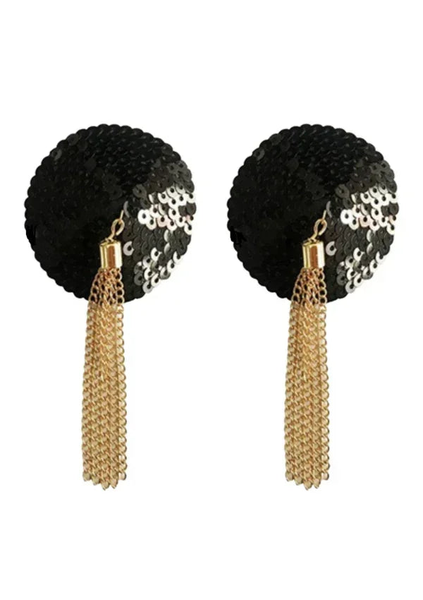 Bestel: Sequin Nipple Covers w Chain by Kinky Diva - bij Happytoys.nl, happytoys.be, Happytoys.ae: erotische sex webshop | liever Happy dan Easy ⭐⭐⭐⭐⭐