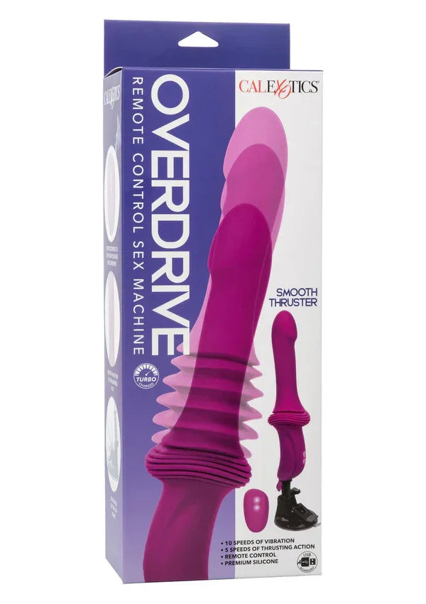 Sex Machine Ridged Thruster Pink by CalExotics - Happytoys Sexshop: online sex shop for Feeling Happy & Easy 😊 - Discreet geleverd