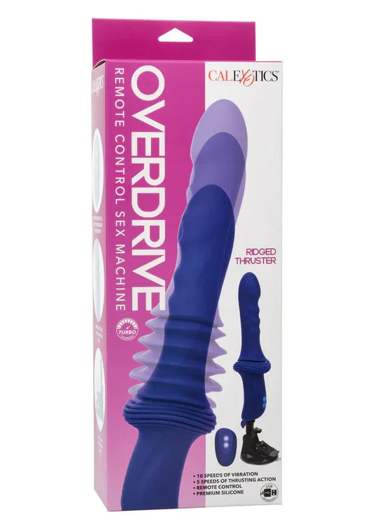 Sex Machine Ridged Thruster Purple by CalExotics - Happytoys Sexshop: Toys for Feeling Happy & Easy 😊 - Discreet geleverd