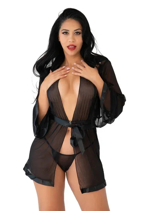 Bestel: Sheer Kimono and String by Daring Intimates - bij Happytoys.nl, happytoys.be, Happytoys.ae: erotische sex webshop | liever Happy dan Easy ⭐⭐⭐⭐⭐