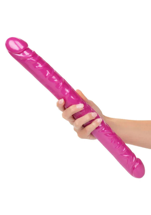 Size Queen Double Dong Pink 17 inch by CalExotics - Happytoys Sexshop: Toys for Feeling Happy & Easy 😊 - Discreet geleverd