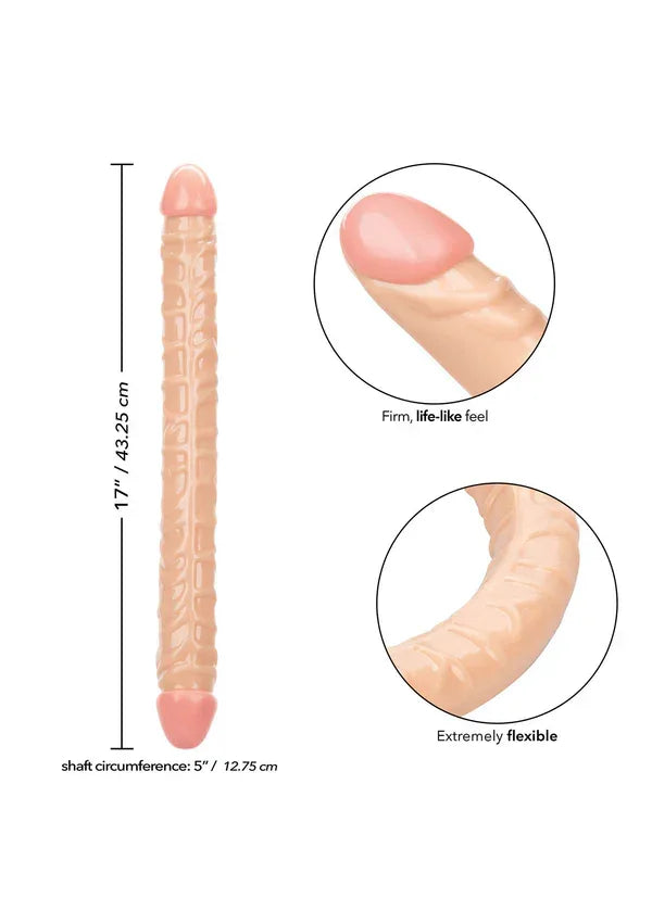 Size Queen Double Dong Skink 17 inch by CalExotics - Happytoys Sexshop: Toys for Feeling Happy & Easy 😊 - Discreet geleverd