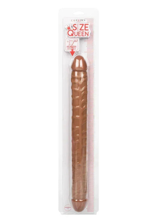 Size Queen Double Dong Brown 17 inch by CalExotics - Happytoys Sexshop: online sex shop for Feeling Happy & Easy đ - Discreet geleverd