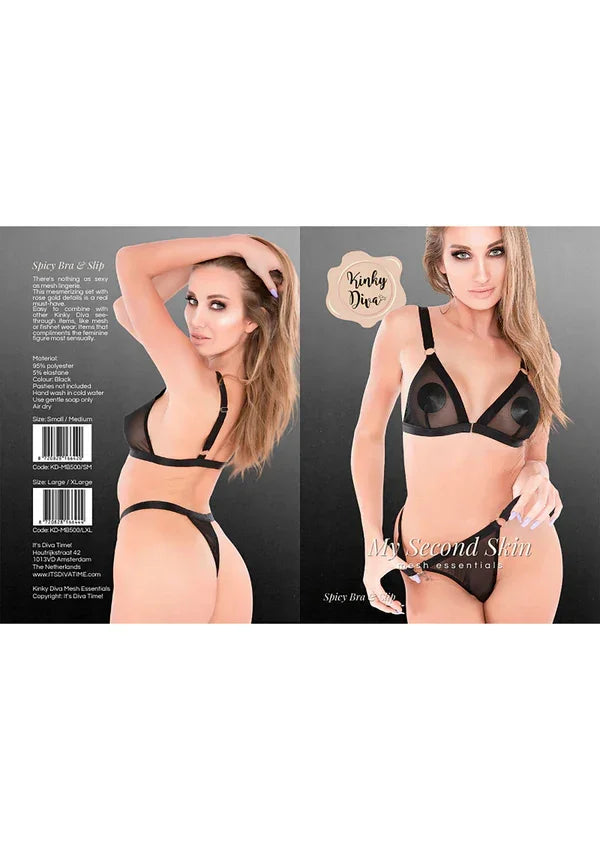 Spicy Bra Plus Slip by Kinky Diva - Happytoys Sexshop: online sex shop for Feeling Happy & Easy 😊 - Discreet geleverd