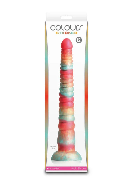 Stacked 12 inch Dildo Red by NS Novelties - Happytoys Sexshop: online sex shop for Feeling Happy & Easy đ - Discreet geleverd