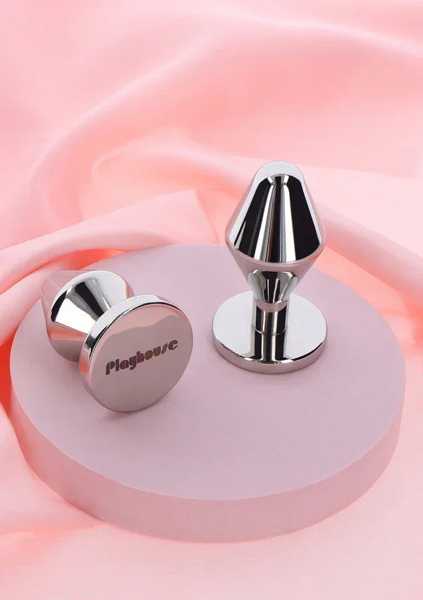 Steel Pleasure Massive Steel Butt Plug - M by Playhouse - Happytoys Sexshop: online sex shop for Feeling Happy & Easy 😊 - Discreet geleverd