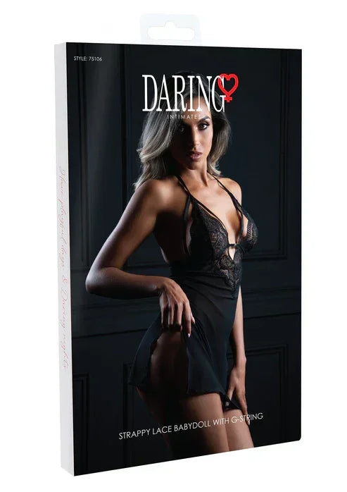 Bestel: Strappy Lace Babydoll & String by Daring Intimates - bij Happytoys.nl, happytoys.be, Happytoys.ae: erotische sex webshop | liever Happy dan Easy âââââ