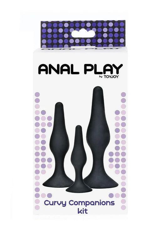 Anal Play Curvy Companions Kit 3pcs by ToyJoy - Happytoys Sexshop: online sex shop for Feeling Happy & Easy 😊 - Discreet geleverd