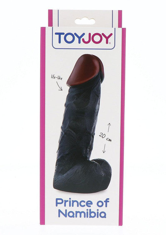 ToyJoy Prince of Namibia 20 cm lifelike dildo in packaging, adult toy product display