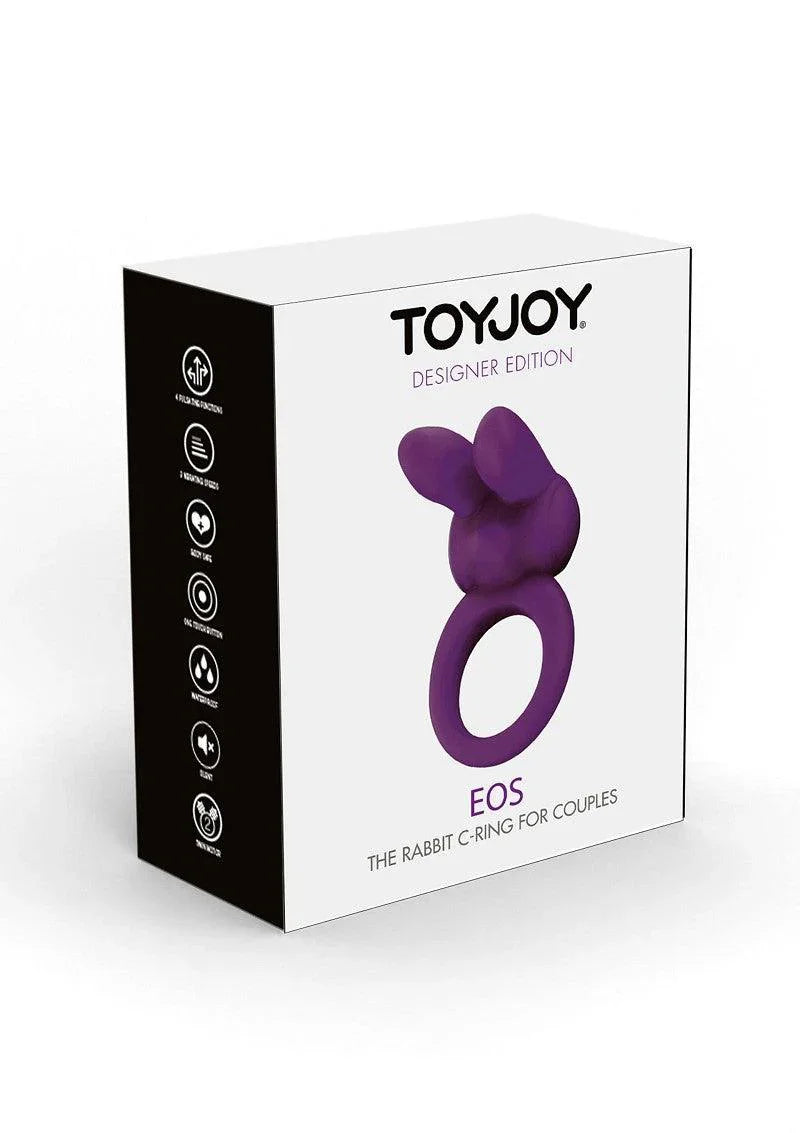 ToyJoy Designer Edition EOS purple rabbit c-ring for couples in product packaging