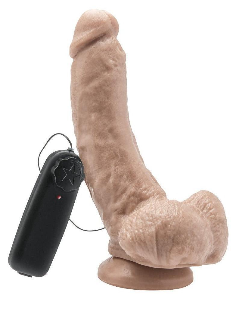 Bestel: Get Real Dildo 8' with Balls Vibrator by ToyJoy - bij Happytoys.nl, happytoys.be, Happytoys.ae: erotische sex webshop | liever Happy dan Easy ⭐⭐⭐⭐⭐