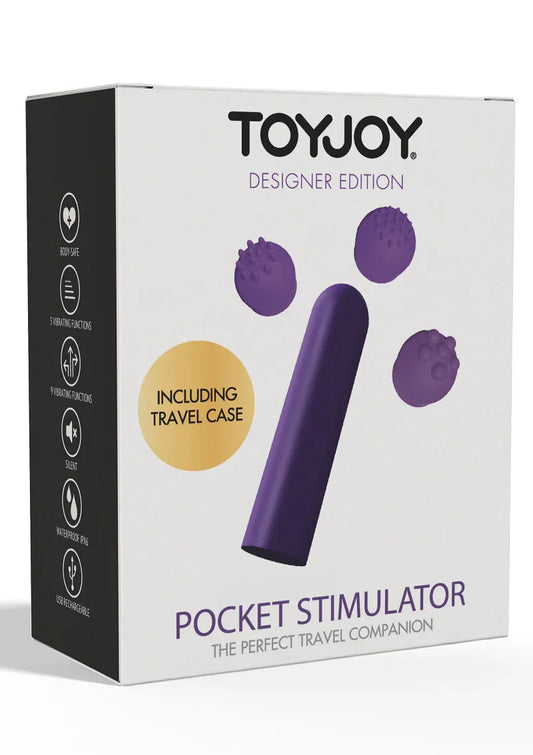 Designer Edition Pocket Vibrator Purple by Toyjoy - Happytoys Sexshop: Toys for Feeling Happy & Easy 😊 - Discreet geleverd
