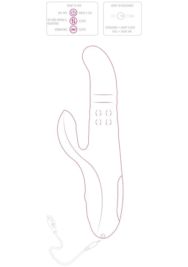 Venus Thrusting-Rotating Vibe by ToyJoy - Happytoys Sexshop: online sex shop for Feeling Happy & Easy 😊 - Discreet geleverd