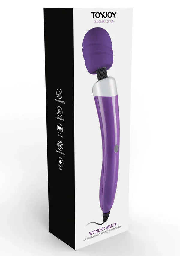 Wonder Wand Massager Purple by ToyJoy - Happytoys Sexshop: Toys for Feeling Happy & Easy 😊 - Discreet geleverd