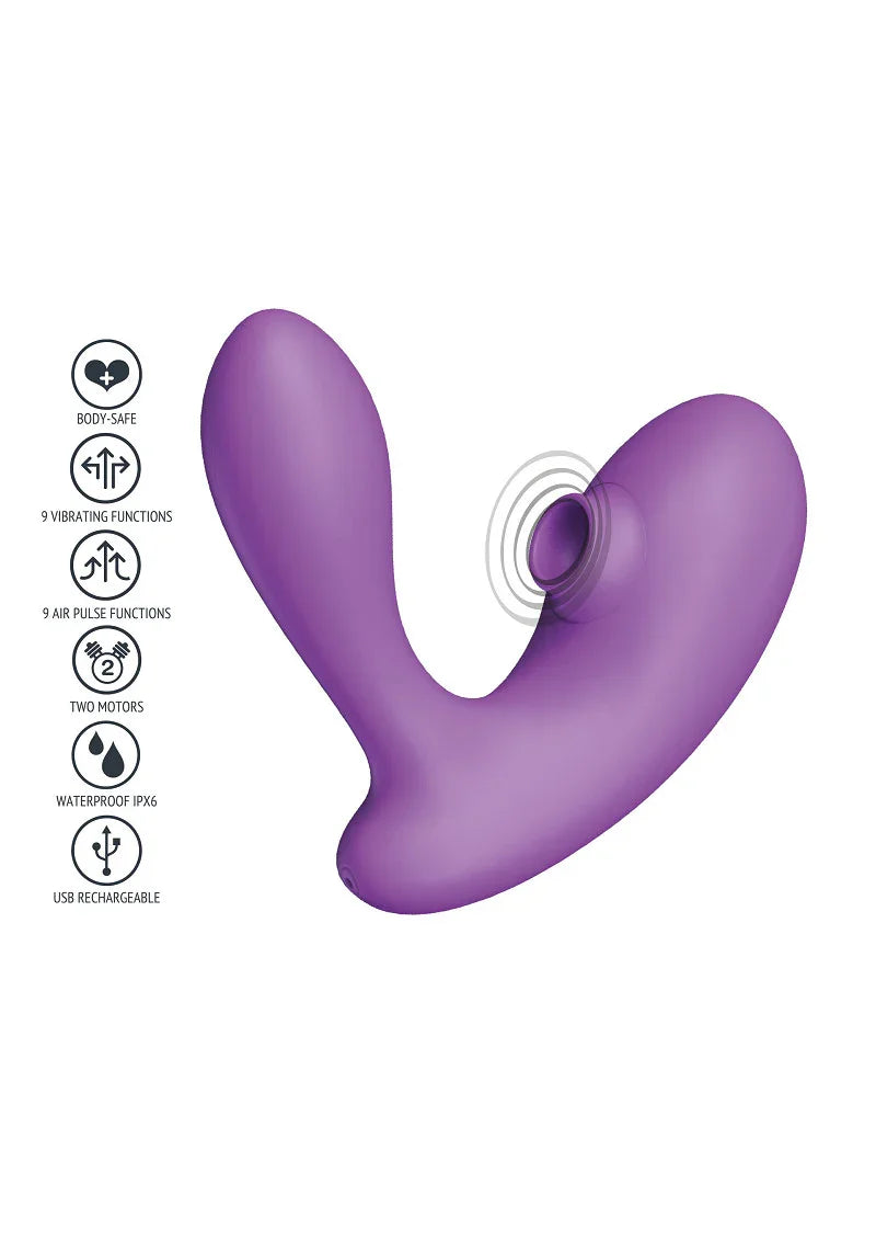 DuoVibe I Air Vibrator by Xocoon - Happytoys Sexshop: online sex shop for Feeling Happy & Easy π - Discreet geleverd