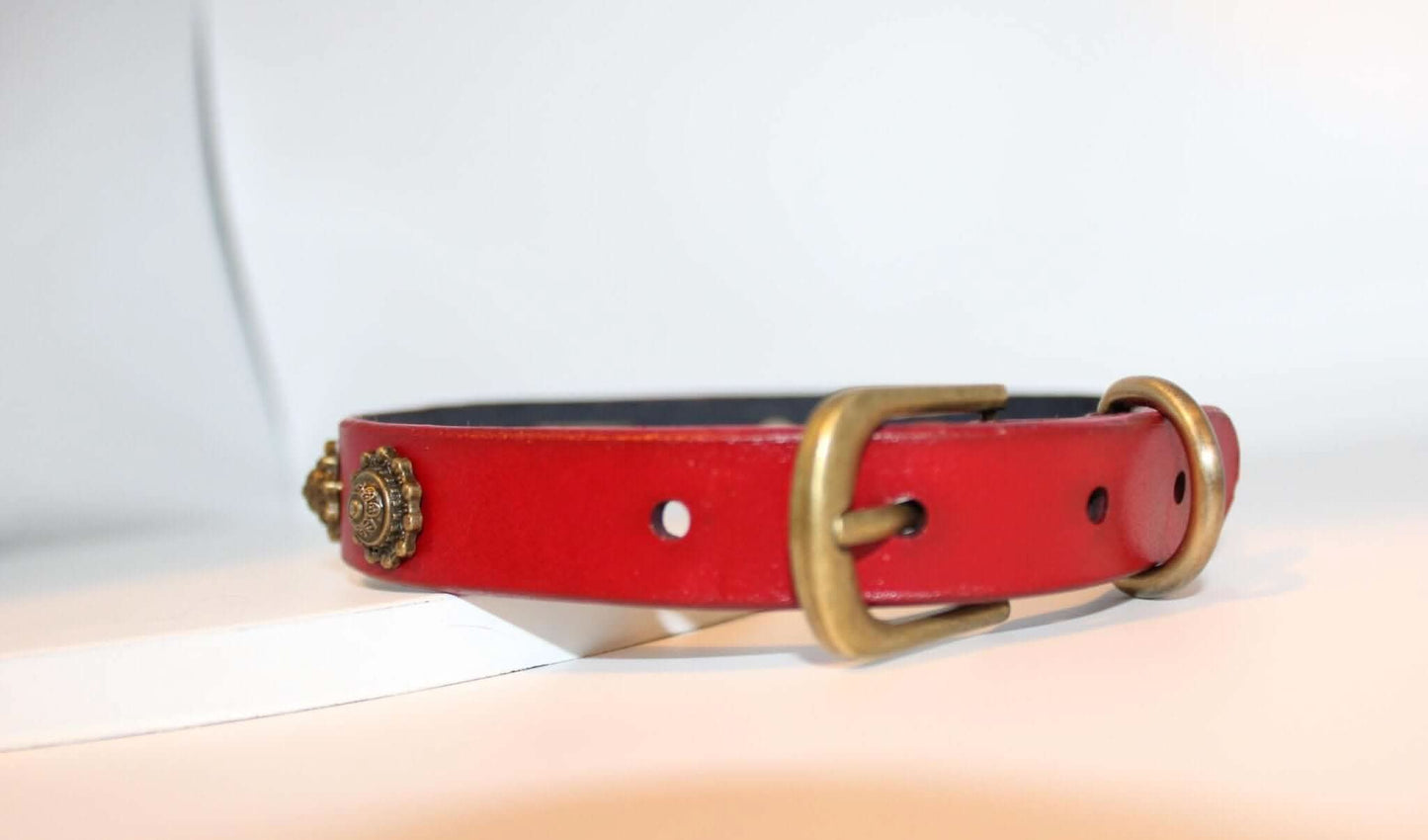 Slave Collar Vintage Leather D-Ring Choker Collar - BDSM Collar