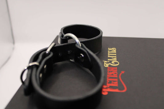 Leather Handcuffs for BDSM Play Kinky Restraints Fetish Gear