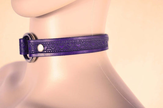 Elegant Leather BDSM Collar Day Collar for Submissive Bondage - Happytoys Sexshop: online sex shop for Feeling Happy & Easy 😊 - Discreet geleverd