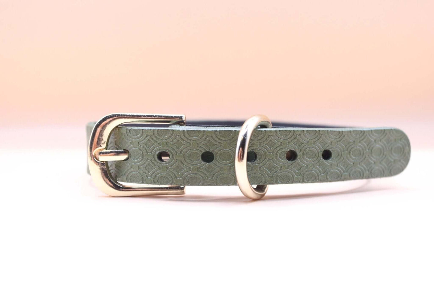 Elegant BDSM Collar Green Day Leather Choker Collar for Petplay