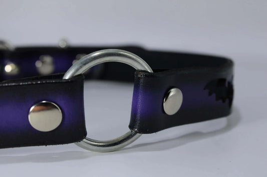 Gothic Bat BDSM Collar Leather Choker With O Ring - Happytoys Sexshop: online sex shop for Feeling Happy & Easy π - Discreet geleverd