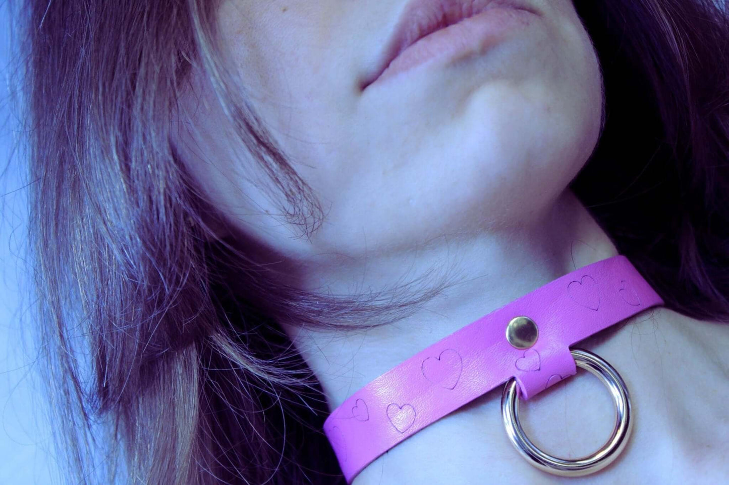 BDSM Collar with Heart for Playful BDSM Bondage and Power Exchange