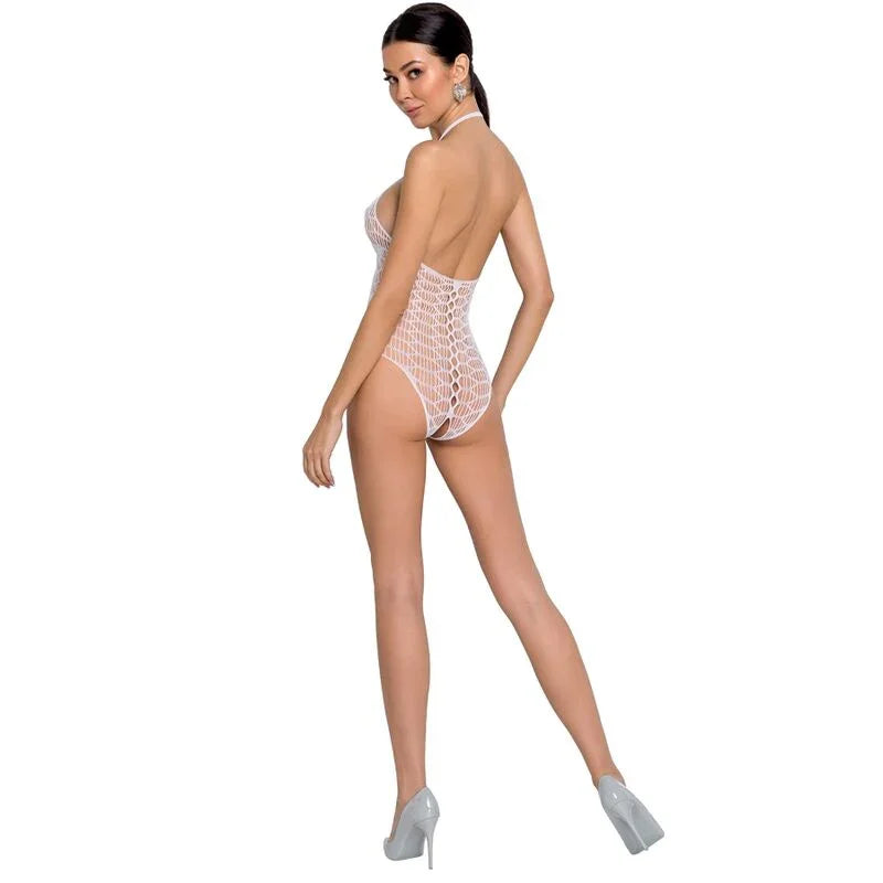 PASSION - WOMAN BS087 WHITE BODYSTOCKING ONE SIZE - Happytoys Sexshop: online sex shop for Feeling Happy & Easy 😊 - Discreet geleverd
