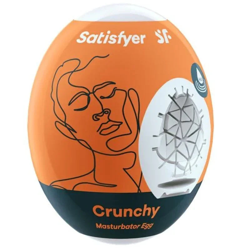 SATISFYER - CRUNCHY MASTURBATOR EGG - Happytoys Sexshop: online sex shop for Feeling Happy & Easy 😊 - Discreet geleverd