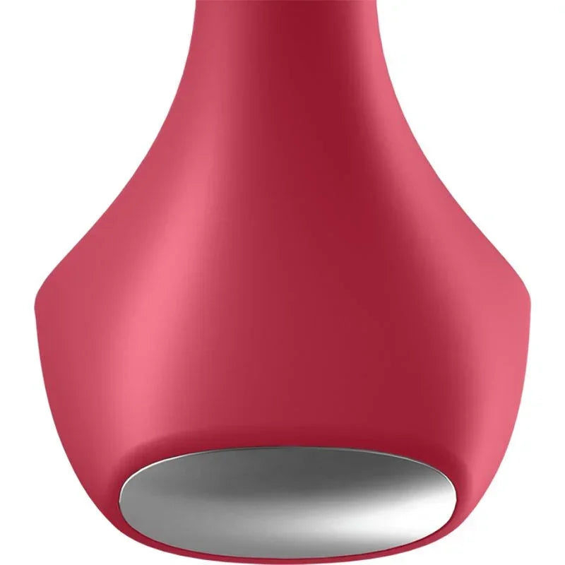 SATISFYER - BACKDOOR LOVER VIBRATING PLUG RED - Happytoys Sexshop: online sex shop for Feeling Happy & Easy 😊 - Discreet geleverd