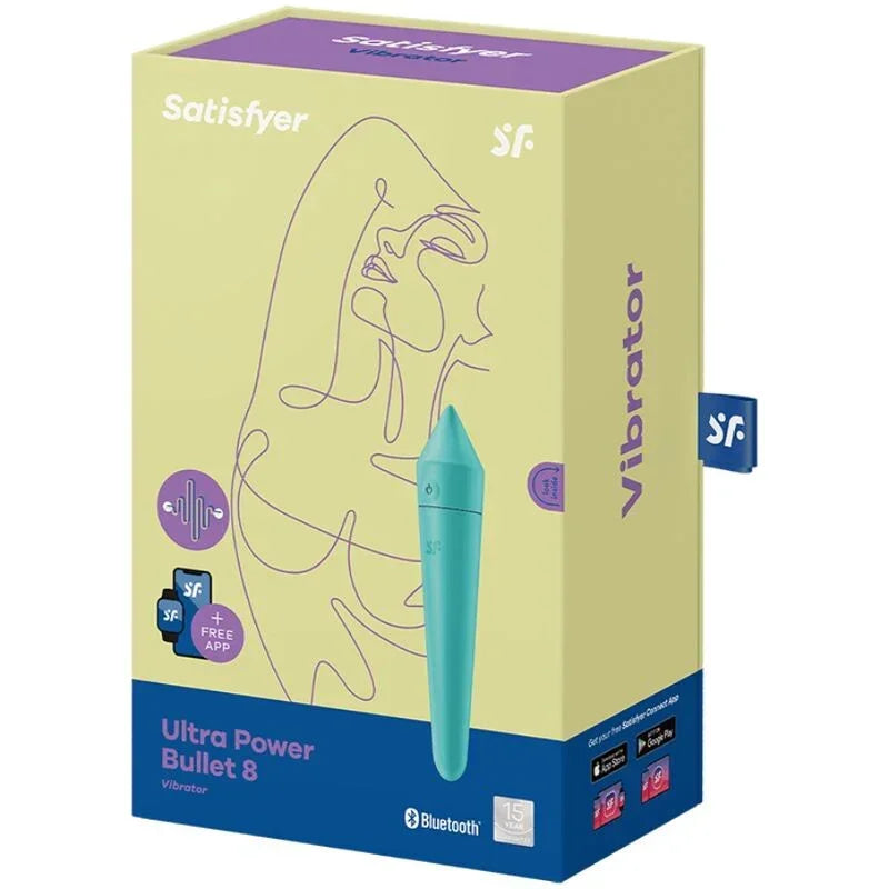 SATISFYER - ULTRA POWER BULLET 8 TURQUOISE - Happytoys Sexshop: online sex shop for Feeling Happy & Easy π - Discreet geleverd
