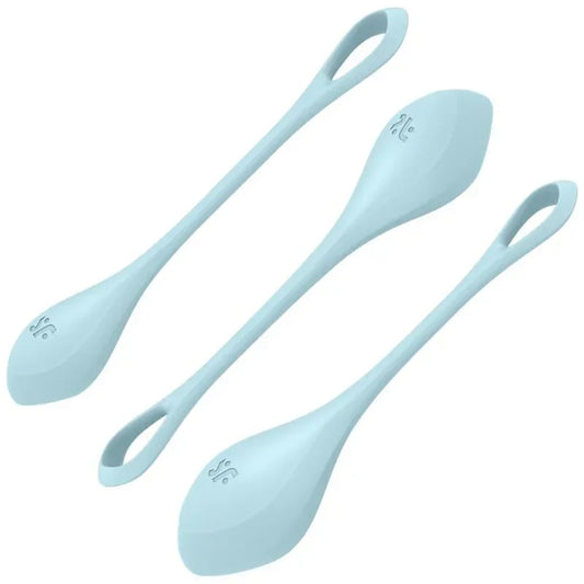 SATISFYER - YONI POWER 2 TRAINING SET BLUE - Happytoys Sexshop: online sex shop for Feeling Happy & Easy đ - Discreet geleverd