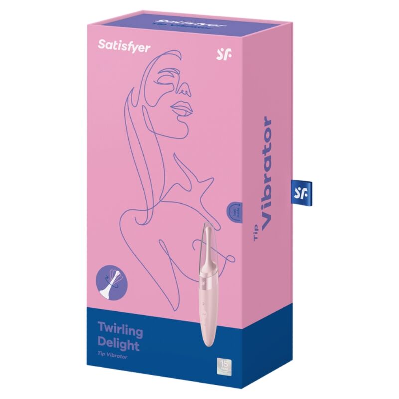 SATISFYER - TWIRLING DELIGHT CLIT TIP VIBRATOR PINK - Happytoys Sexshop: online sex shop for Feeling Happy & Easy 😊 - Discreet geleverd