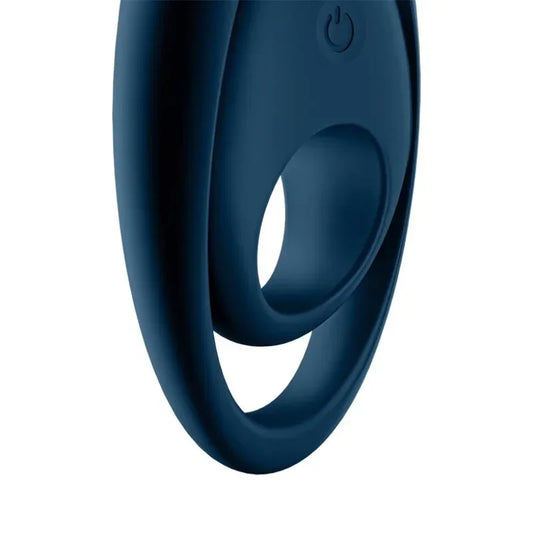 SATISFYER - GLORIOUS DUO RING VIBRATOR BLUE - Happytoys Sexshop: online sex shop for Feeling Happy & Easy 😊 - Discreet geleverd