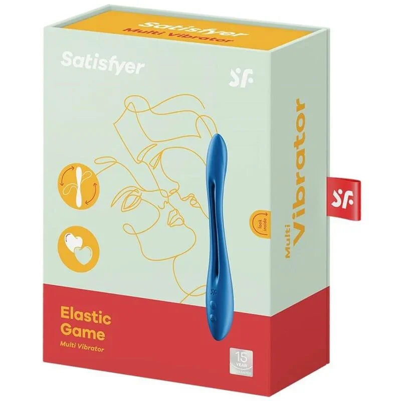 SATISFYER - ELASTIC GAME MULTI VIBRATOR BLUE - Happytoys Sexshop: online sex shop for Feeling Happy & Easy 😊 - Discreet geleverd