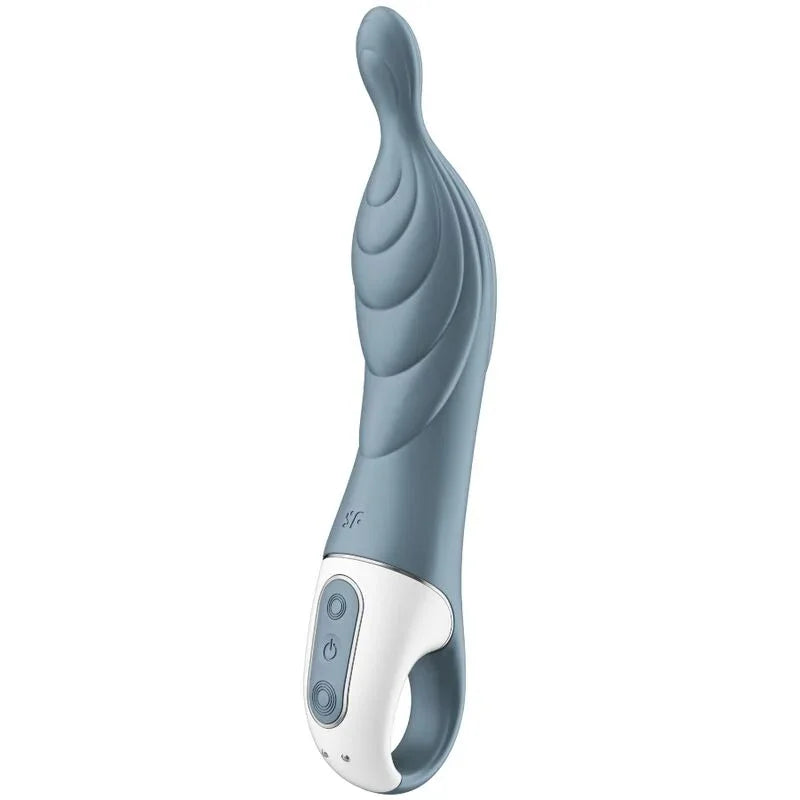 SATISFYER - AMAZING 2 ASPOT VIBRATOR GREY - Happytoys Sexshop: online sex shop for Feeling Happy & Easy π - Discreet geleverd