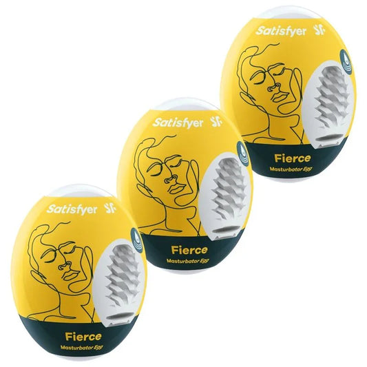 SATISFYER - 3 MASTURBATOR EGGS FIERCE - Happytoys Sexshop: online sex shop for Feeling Happy & Easy 😊 - Discreet geleverd