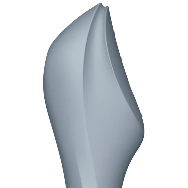 SATISFYER - CURVY TRINITY 3 AIR PULSE VIBRATOR GREY - Happytoys Sexshop: online sex shop for Feeling Happy & Easy 😊 - Discreet geleverd