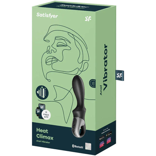 SATISFYER - HEAT CLIMAX ANAL VIBRATOR APP BLACK - Happytoys Sexshop: online sex shop for Feeling Happy & Easy 😊 - Discreet geleverd