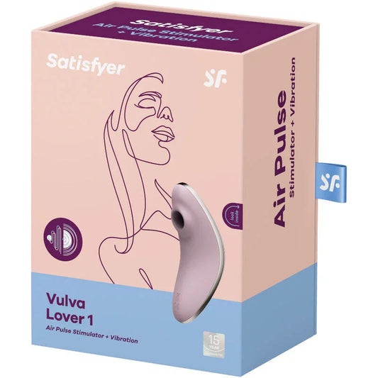 SATISFYER - VULVA LOVER 1 AIR PULSE STIMULATOR & VIBRATOR BLUE - Happytoys Sexshop: online sex shop for Feeling Happy & Easy 😊 - Discreet geleverd