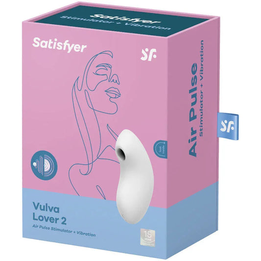 SATISFYER - VULVA LOVER 2 AIR PULSE STIMULATOR & VIBRATOR BLUE - Happytoys Sexshop: online sex shop for Feeling Happy & Easy 😊 - Discreet geleverd