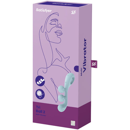 SATISFYER - TRI BALL 2 MULTI VIBRATOR BLUE - Happytoys Sexshop: online sex shop for Feeling Happy & Easy 😊 - Discreet geleverd