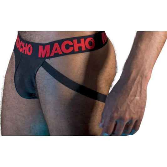 MACHO - MX26X2 JOCK BLACK/RED S - Happytoys Sexshop: online sex shop for Feeling Happy & Easy 😊 - Discreet geleverd