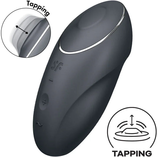 SATISFYER - TAP & CLIMAX 1 LAY-ON VIBRATOR RED - Happytoys Sexshop: online sex shop for Feeling Happy & Easy đ - Discreet geleverd
