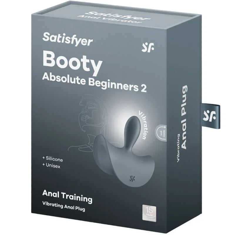 SATISFYER - BOOTY ABSOLUTE BEGINNERS 2 ANAL PLUG VIBRATOR UNISEX BLACK - Happytoys Sexshop: online sex shop for Feeling Happy & Easy 😊 - Discreet geleverd